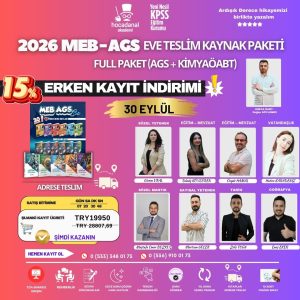 2026 MEB AGS - KİMYA ÖABT – CANLI + VİDEO KİTAPLI PAKET