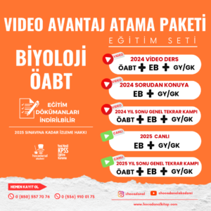 2024 KPSS BİYOLOJİ ÖNCESİ ÖABT (VİDEO) + 2025 GY/GK +EB + YIL SONU GENEL TEKRAR KAMPI (CANLI) ANAVTAJ PAKETİ