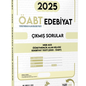 Meb Ags Öabt Edebiyat Video Çözümlü 2025 Sınavı Tek Fasikül Orijinal Çıkmış Sorular