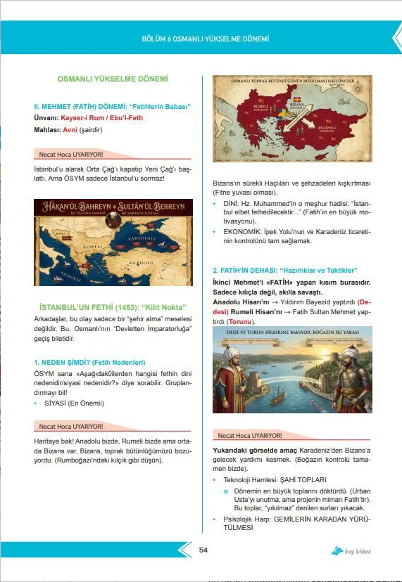 Dizgi Kitap KPSS MEB AGS YKS Şifrelerle Tarih Ders Notları Necat Hoca - Görsel 4