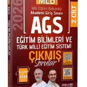 2026 MEB AGS Tamamı Video Çözümlü Eğitim Bilimleri ve Türk Milli Eğitim Sistemi Çıkmış Sorular 2. Cilt