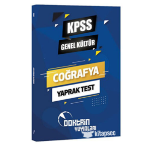 KPSS Coğrafya Yaprak Test