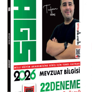 Yargı Yayınları 2026 MEB-AGS Mevzuat Bilgisi Tamamı Çözümlü 22 Deneme (Tufan Genç)