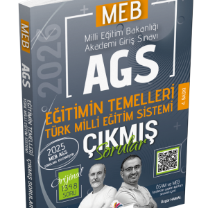 2026 MEB AGS Tamamı Video Çözümlü Eğitimin Temelleri Türk Milli Eğitim Sistemi Çıkmış Sorular 4. Baskı Ziya Sümer Özgür Hamal