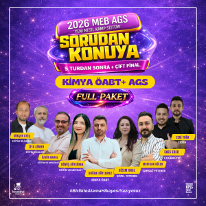 2025-2026 MEB AGS SORUDAN KONUYA FULL PAKET (KİMYA ÖABT +AGS) 5 TUR 1 YIL SONU FİNAL