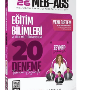 İndeks Akademi 2026 MEB-AGS Eğitim Bilimleri ve Türk Milli Eğitim Sistemi 20 Deneme Çözümlü