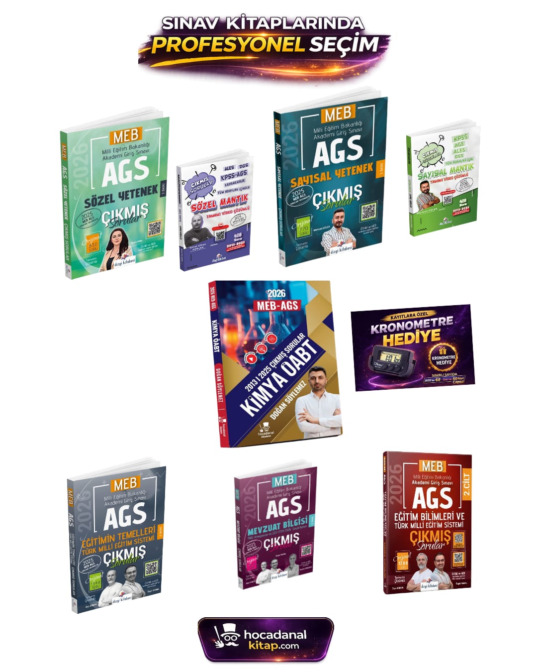 2026 Kimya ÖABT(Hocadanal) - Eğitimin Temelleri - Mevzuat - Sayısal Sözel Yetenek - Mantık Çıkmış Sorular (Dizgi yayınları)