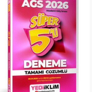 Yediiklim Yayınları 2026 MEB AGS Tamamı Çözümlü Süper 5 li Deneme
