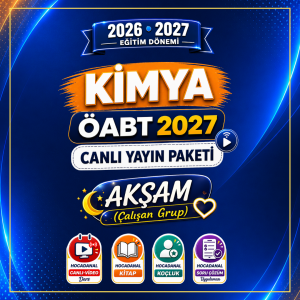 KİMYA ÖABT 2027 - CANLI YAYIN PAKETİ - AKŞAM (Çalışan Grup)